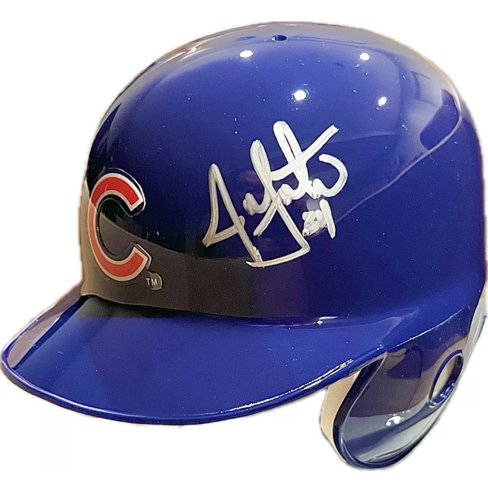 💥Jon Lester💥 Chicago Cubs Signed Mini Helmet 2016 World Series Autograph Champ